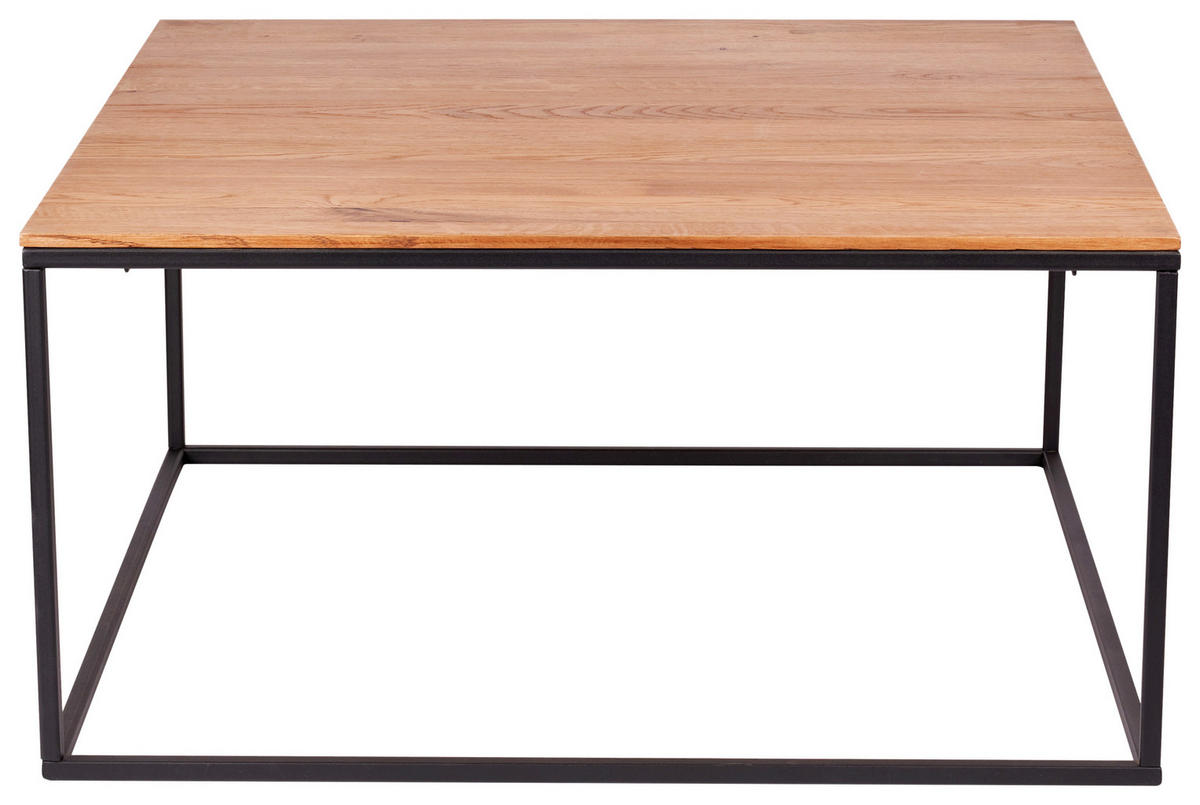 KLUB STOČIĆ  prirodna boja  - prirodna boja/crna, Osnovno, drvo/metal (80/40/80cm) - MID.YOU