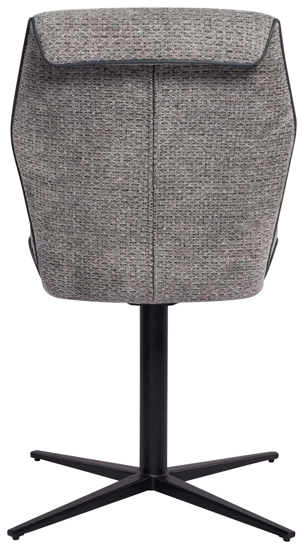 SCAUN in metal, textil gri  - negru/gri, Design, metal/textil (48/88/63cm) - Novel