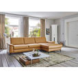 ECKSOFA Latina Plus in Echtleder Currygelb  175/334 cm  - Currygelb/Schwarz, Design, Leder/Metall (175/334cm) - Dieter Knoll