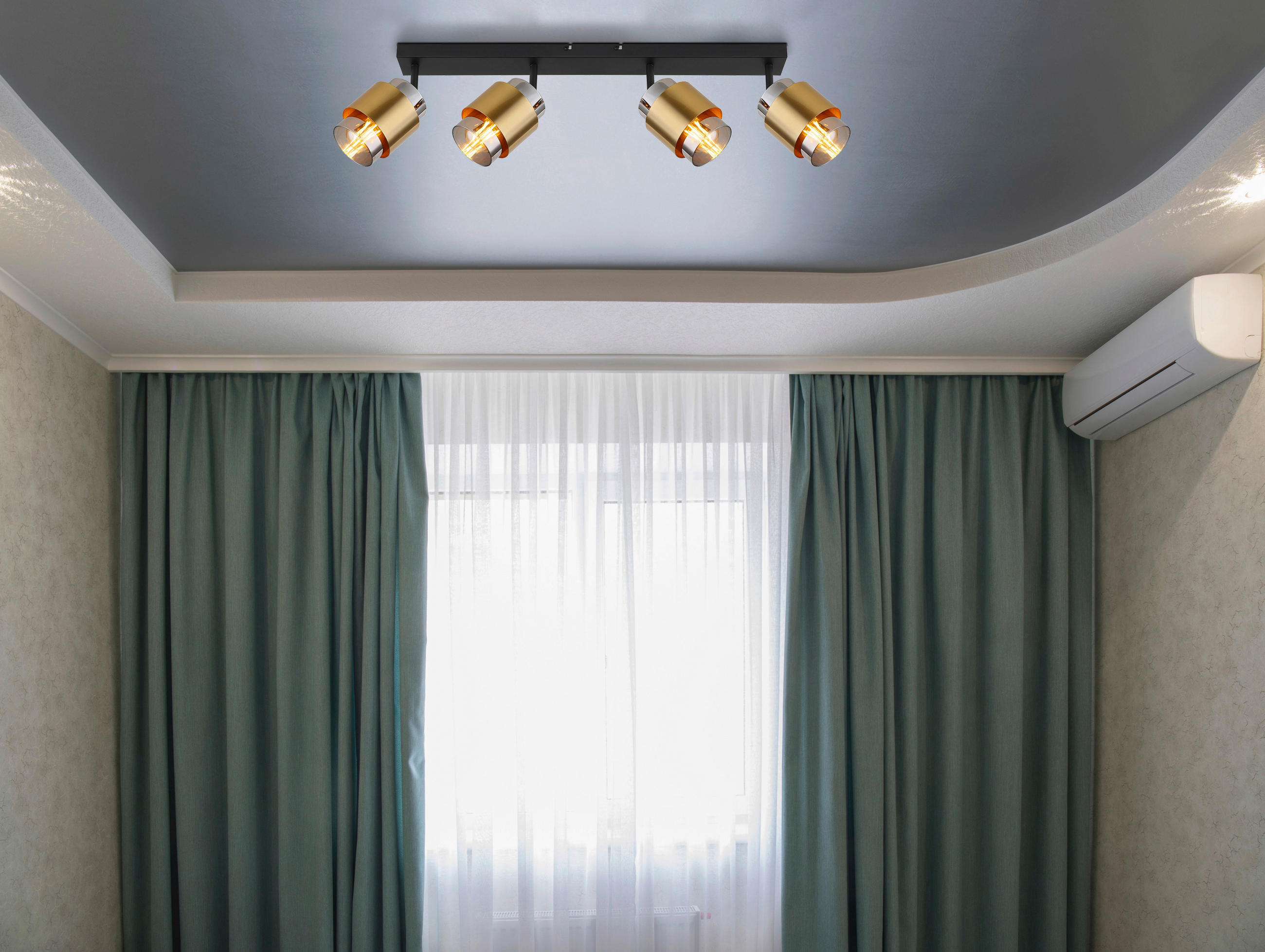 STRAHLER 65/10/12,5 cm   - Messingfarben/Schwarz, Design, Glas/Metall (65/10/12,5cm) - Globo