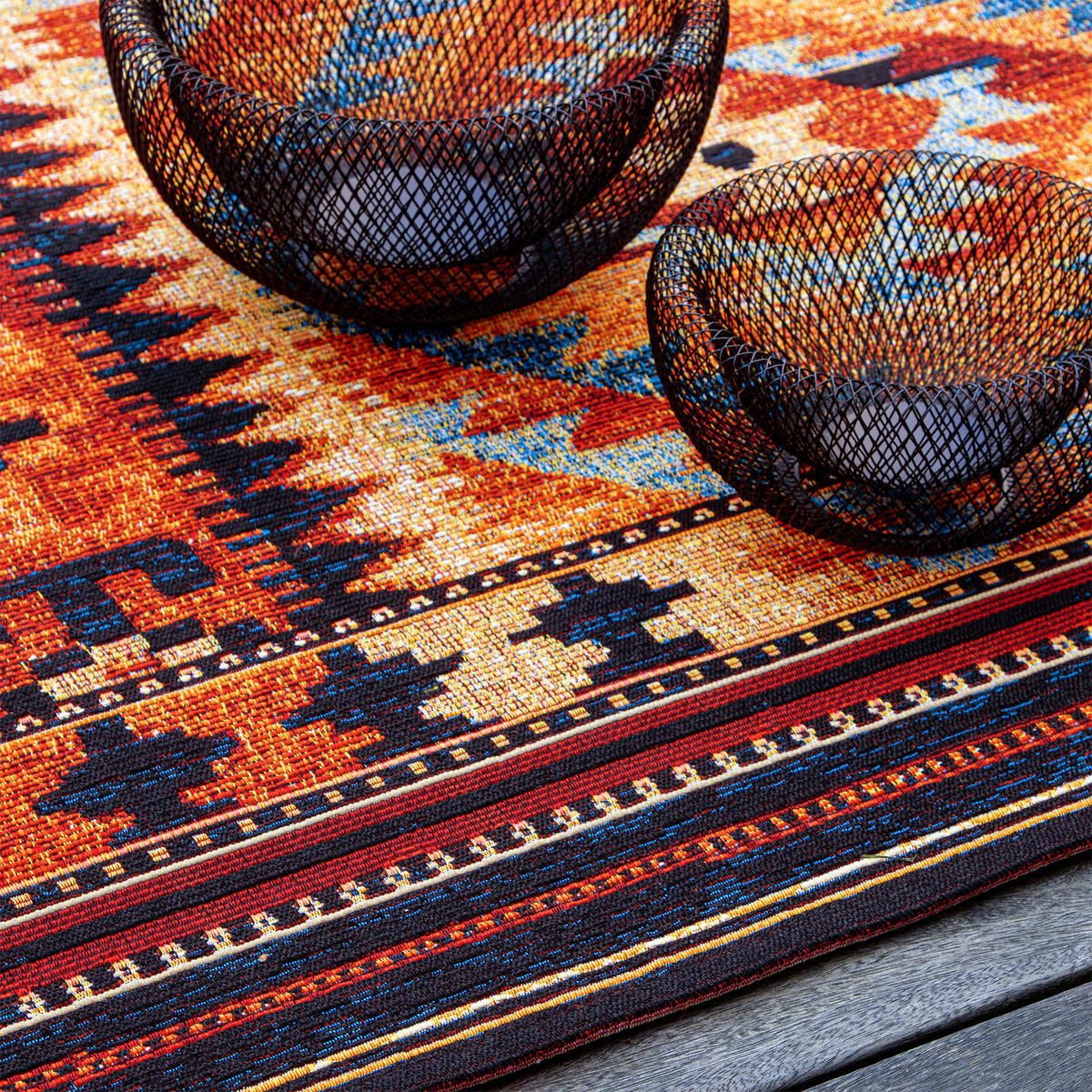VENKOVNÍ KOBEREC, 80/150 cm, vícebarevná, červená - vícebarevná/červená, Design, textil (80/150cm) - Obsession