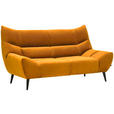 2-SITZER-SOFA in Mikrofaser Currygelb  - Currygelb/Schwarz, Design, Textil/Metall (193/106/101cm) - Xora