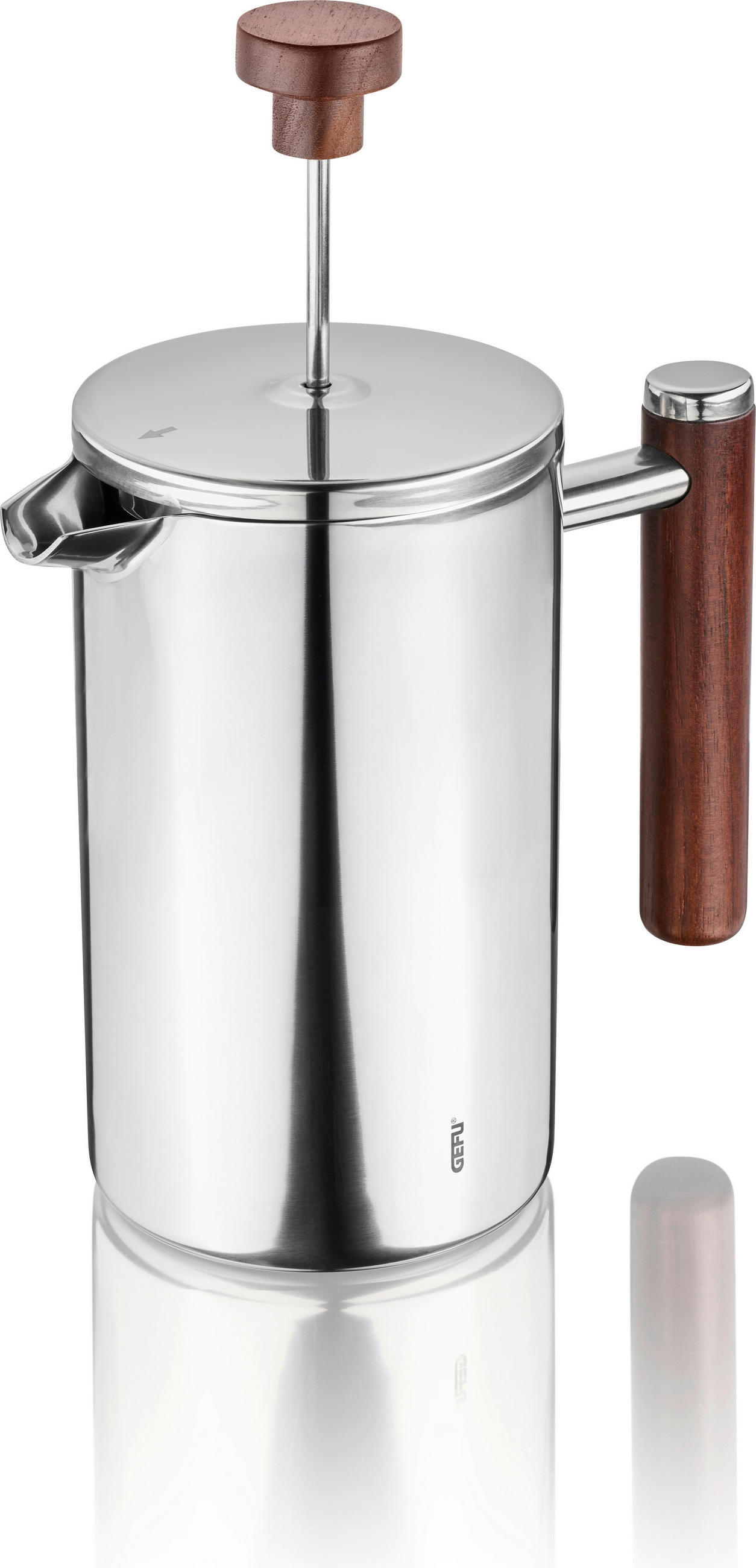 KAFFEEBEREITER - Silberfarben/Braun, Basics, Holz/Metall (9/16,5/18,5cm) - Gefu