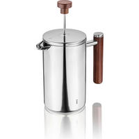 KAFFEEBEREITER - Silberfarben/Braun, Basics, Holz/Metall (9/16,5/18,5cm) - Gefu