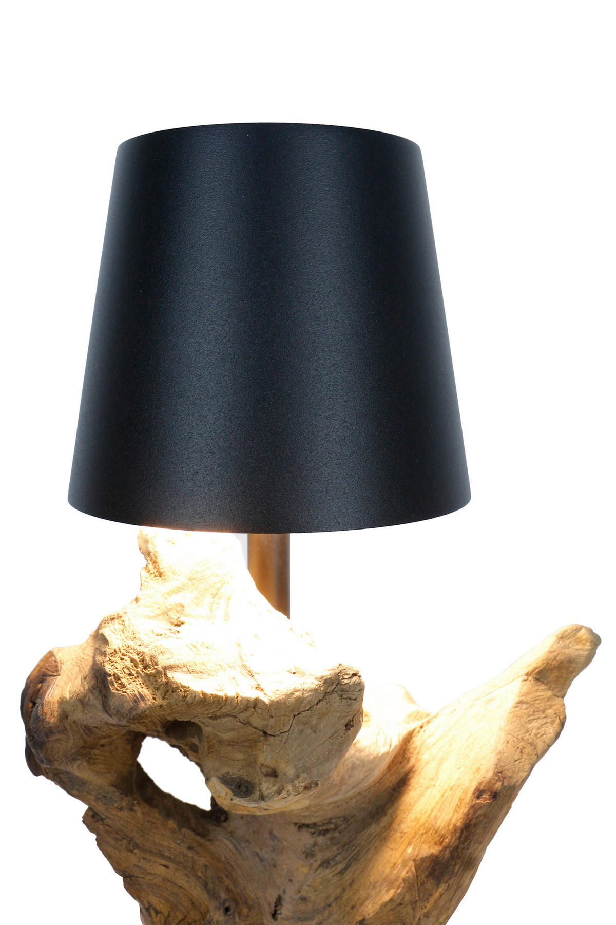 LED-TISCHLEUCHTE 13/29/13 cm   - Schwarz/Naturfarben, Design, Holz/Metall (13/29/13cm) - P & B