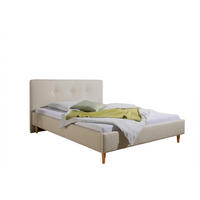 POLSTERBETT 100/200 cm,  in Beige,  - Beige/Naturfarben, MODERN, Holz/Textil (100/200cm) - Livetastic
