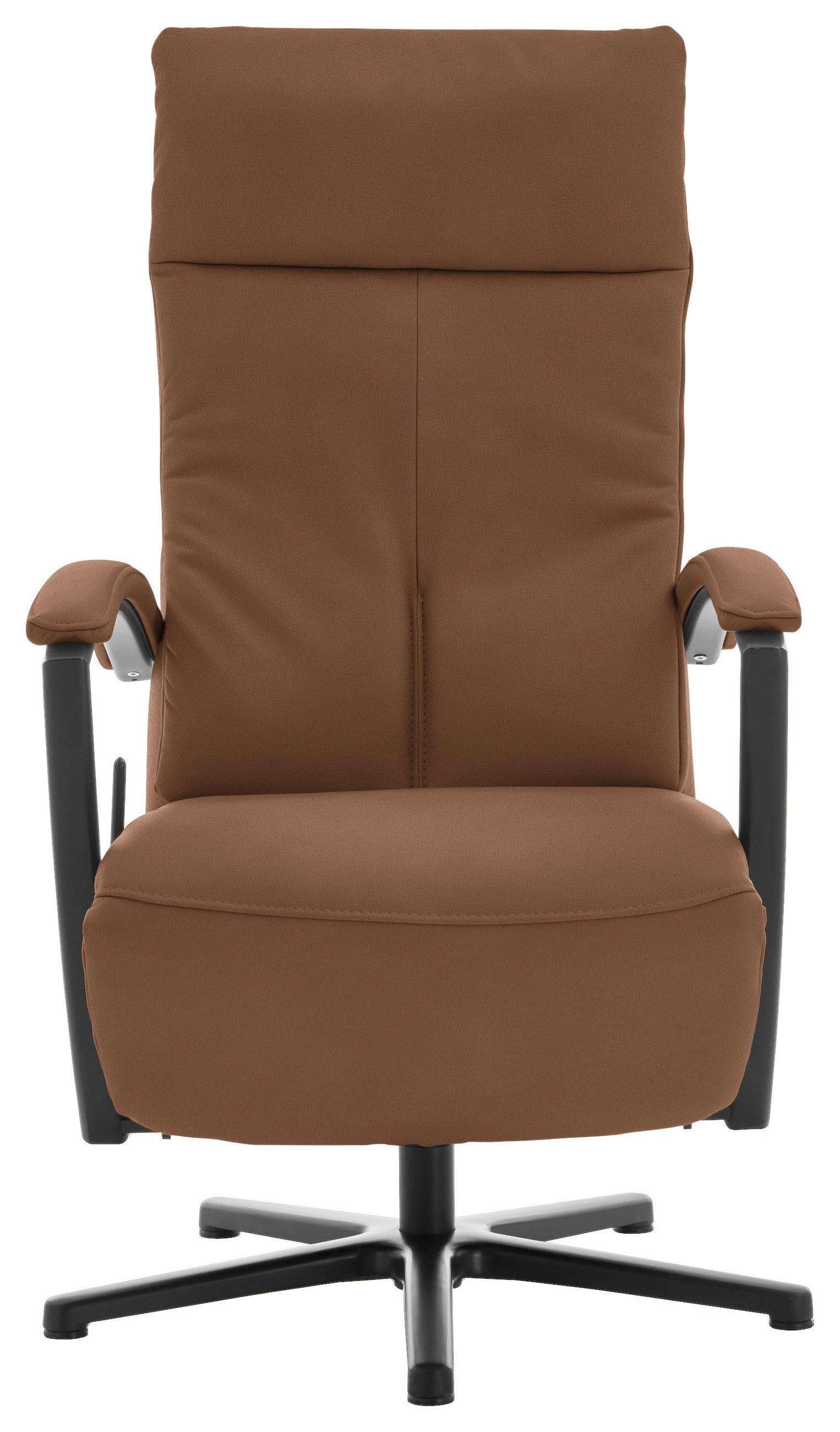 RELAXSESSEL in Leder Braun  - Schwarz/Braun, Design, Leder/Metall (76/112/83cm) - Beldomo Speed
