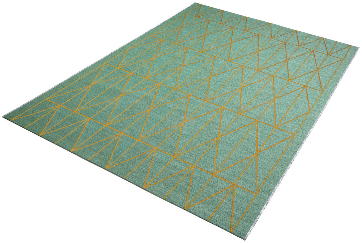 OUTDOORTEPPICH 123/180 cm Celeste Petrol, Sahara  - Petrol/Sahara, Trend, Textil (123/180cm) - Dieter Knoll