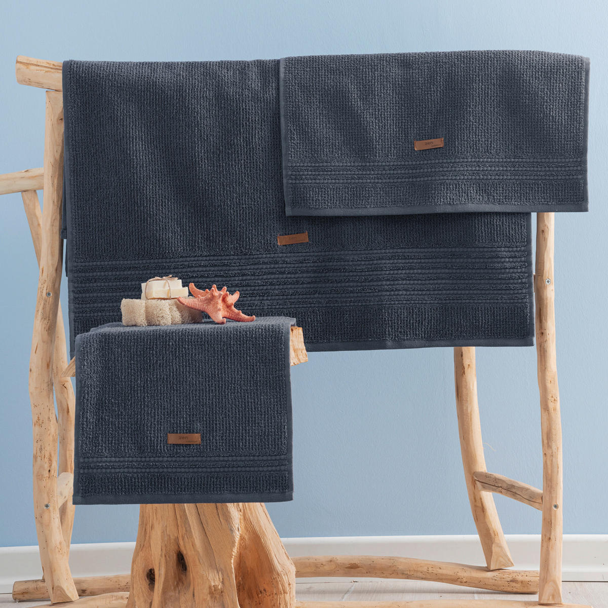FROTTIERSET Anthrazit 3-teilig  - Anthrazit, Basics, Textil (75/150cm)