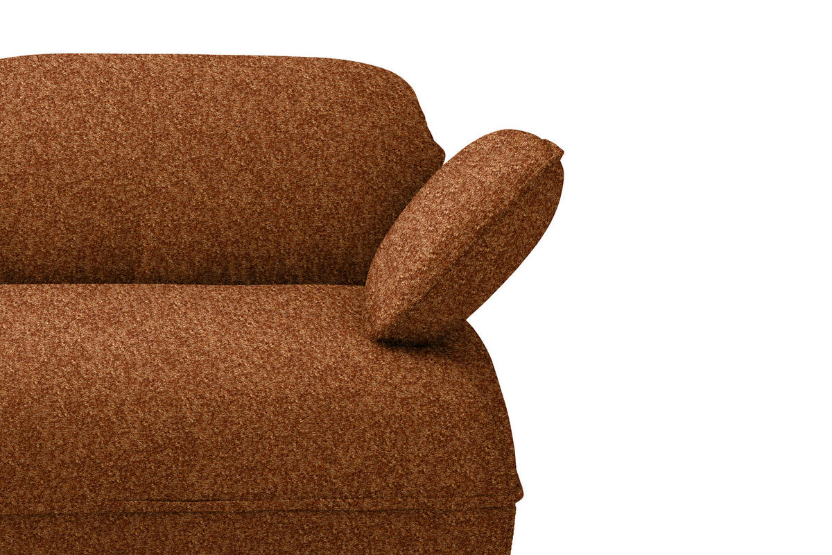 ECKSOFA  in Chenille Rostfarben  154/343 cm  - Rostfarben/Schwarz, Design, Kunststoff/Textil (154/343cm) - Koinor