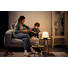 LED-Tischleuchte HUE WELLNESS - Schwarz/Weiß, Design, Glas/Holz (18,6/19,3/18,6cm) - PHILIPS