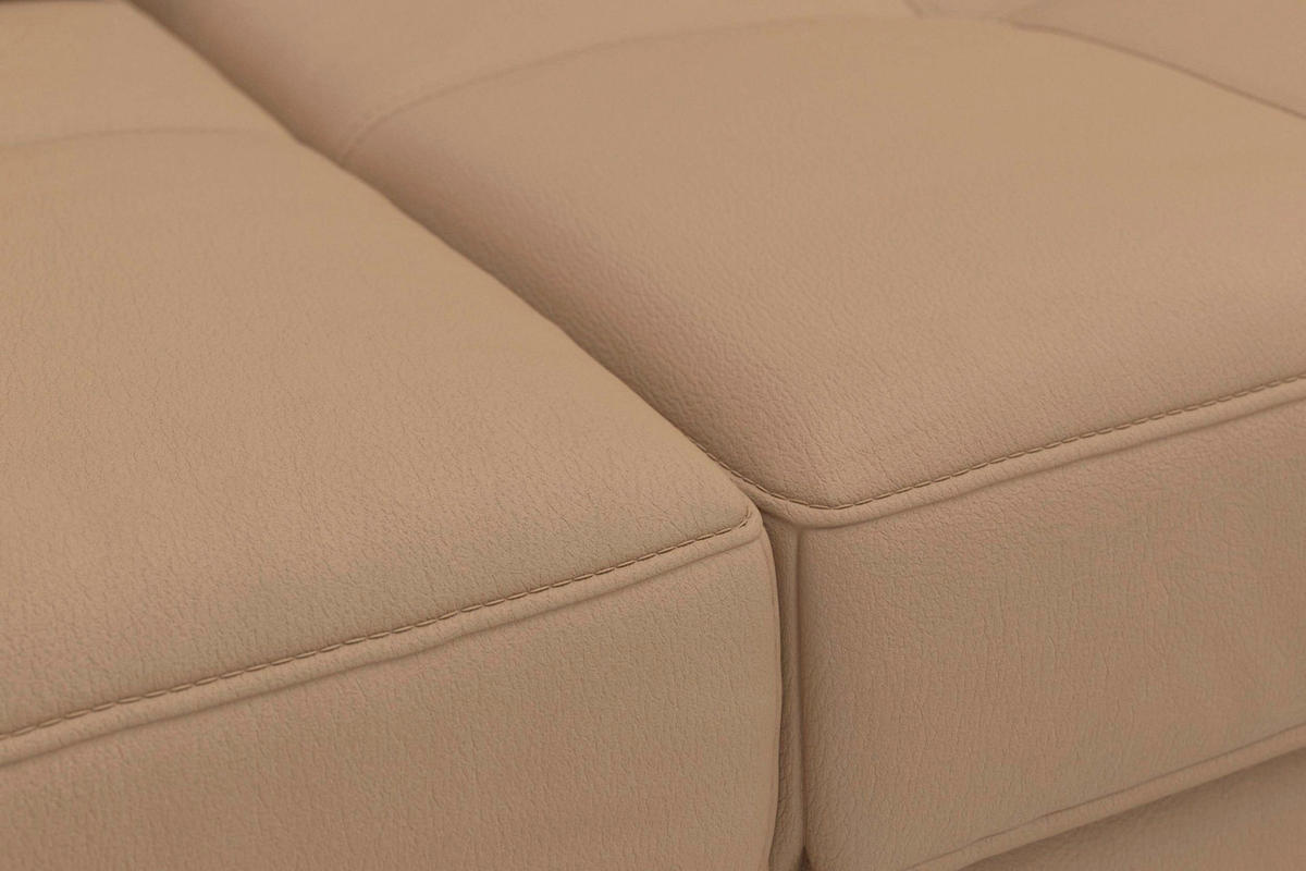 SEDACÍ SOUPRAVA, kůže, cappuccino - černá/cappuccino, Basics, kov/textil (176/363/223cm) - Sit & More