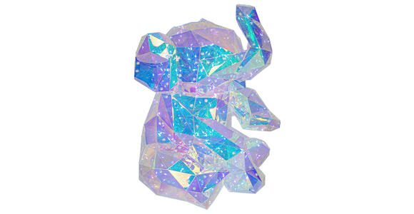 TISCHLEUCHTE - Transparent/Perlmutt, Trend, Kunststoff (33/31/40cm) - Novel