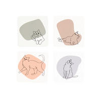 UNDERLÄGG SET 4 delar  - multicolor, Basics, trä (10/10/0.3cm)