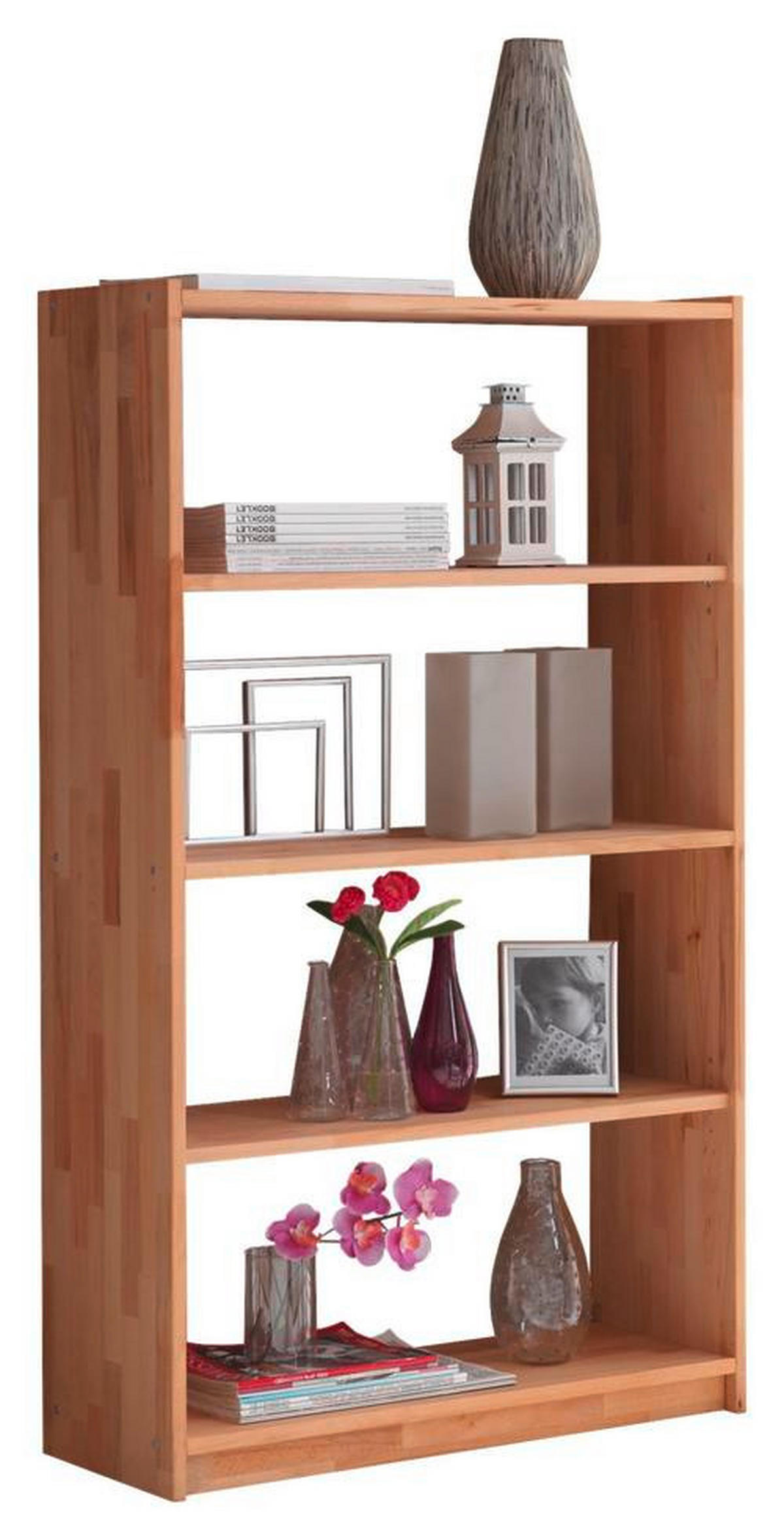 REGAL Buche massiv Buchefarben  - Buchefarben, Basics, Holz (80/145/31cm) - MID.YOU