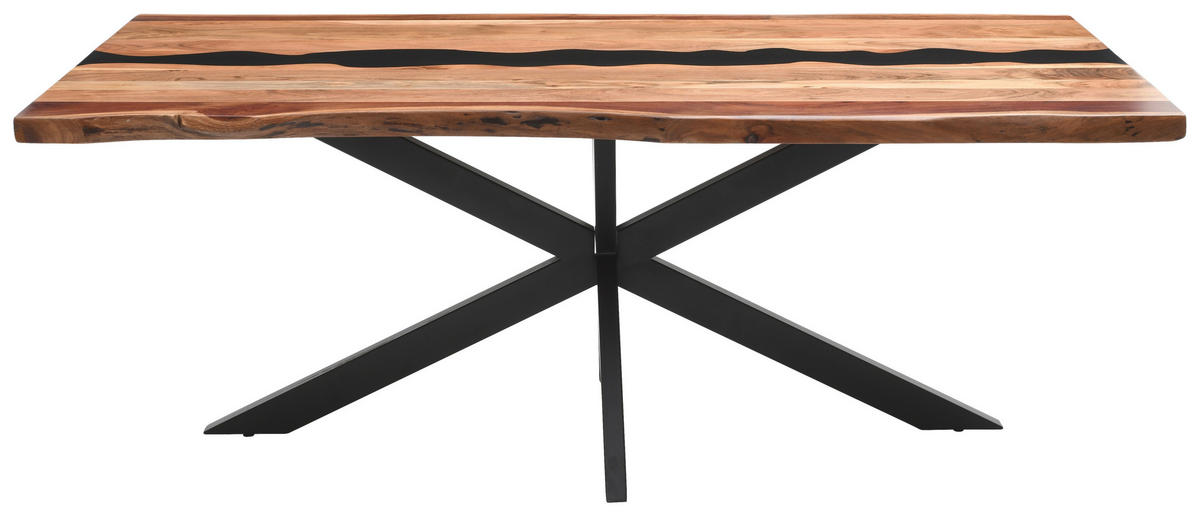 TISCHGESTELL Schwarz  - Schwarz, Design, Metall (160/70/72cm) - Landscape