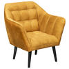 KOKTÉLFOTEL - sárga/fekete, Modern, faalapú anyag/textil (84/87/70cm) - MID.YOU