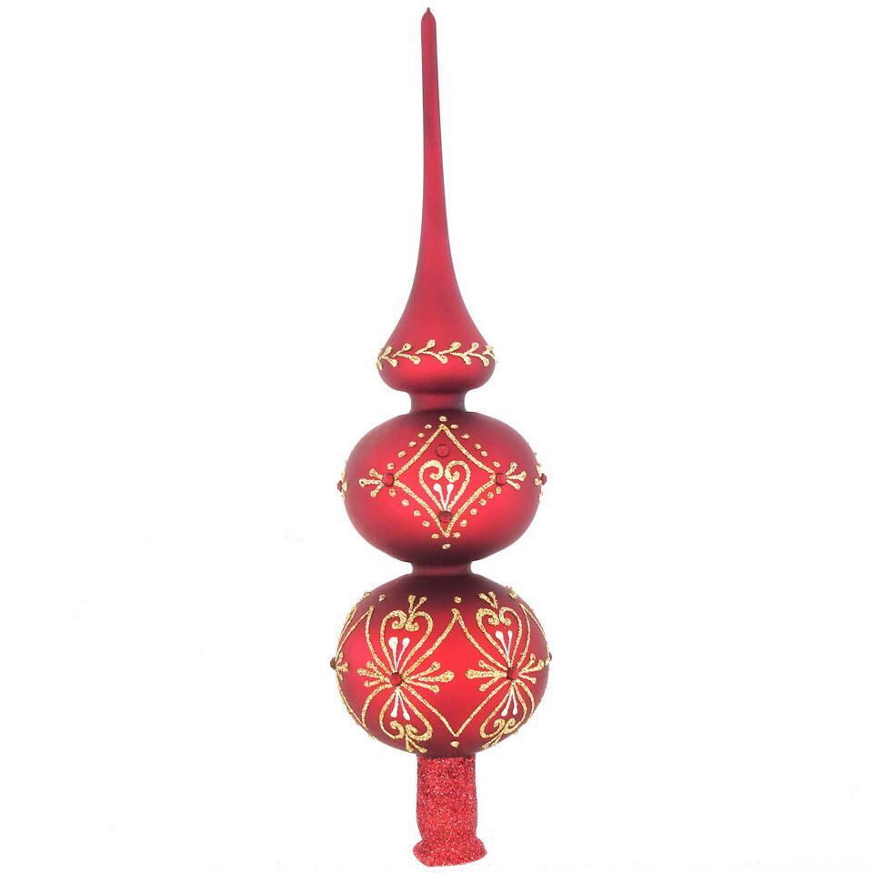 CHRISTBAUMSPITZE  - Bordeaux, LIFESTYLE, Glas (33cm) - X-Mas