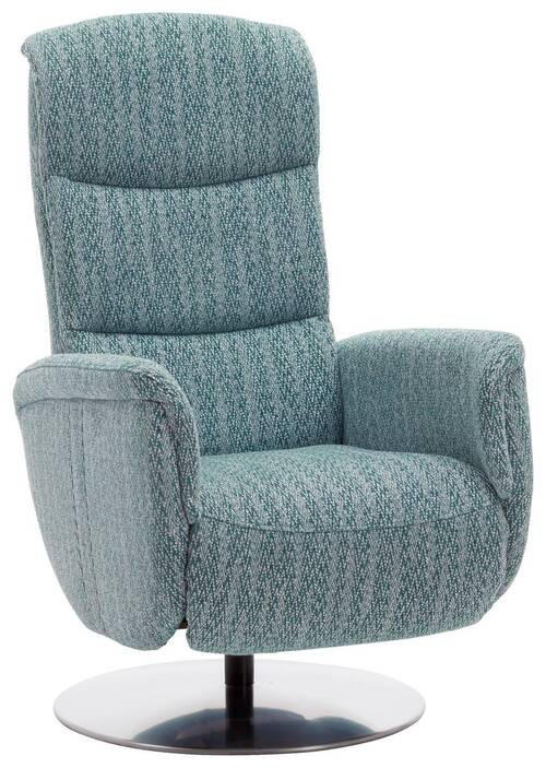 RELAXSESSEL in Textil Petrol  - Edelstahlfarben/Petrol, Design, Textil/Metall (71/112/83cm) - Dieter Knoll
