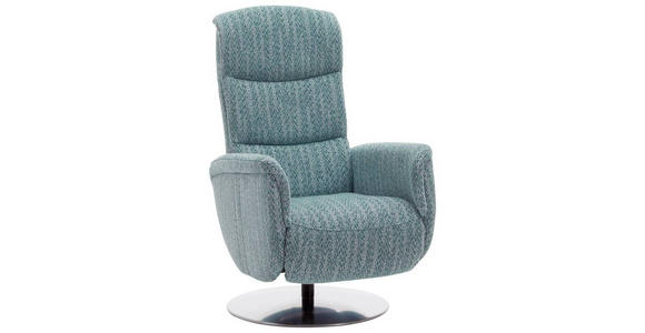 RELAXSESSEL in Textil Petrol  - Edelstahlfarben/Petrol, Design, Textil/Metall (71/112/83cm) - Dieter Knoll