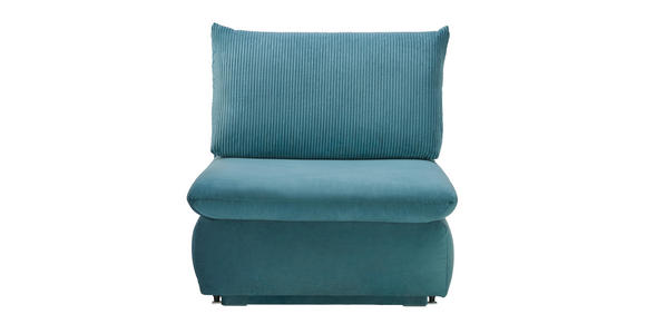 SCHLAFSESSEL Cord Türkis - Türkis, Design, Kunststoff/Textil (90/89/83cm) - Novel
