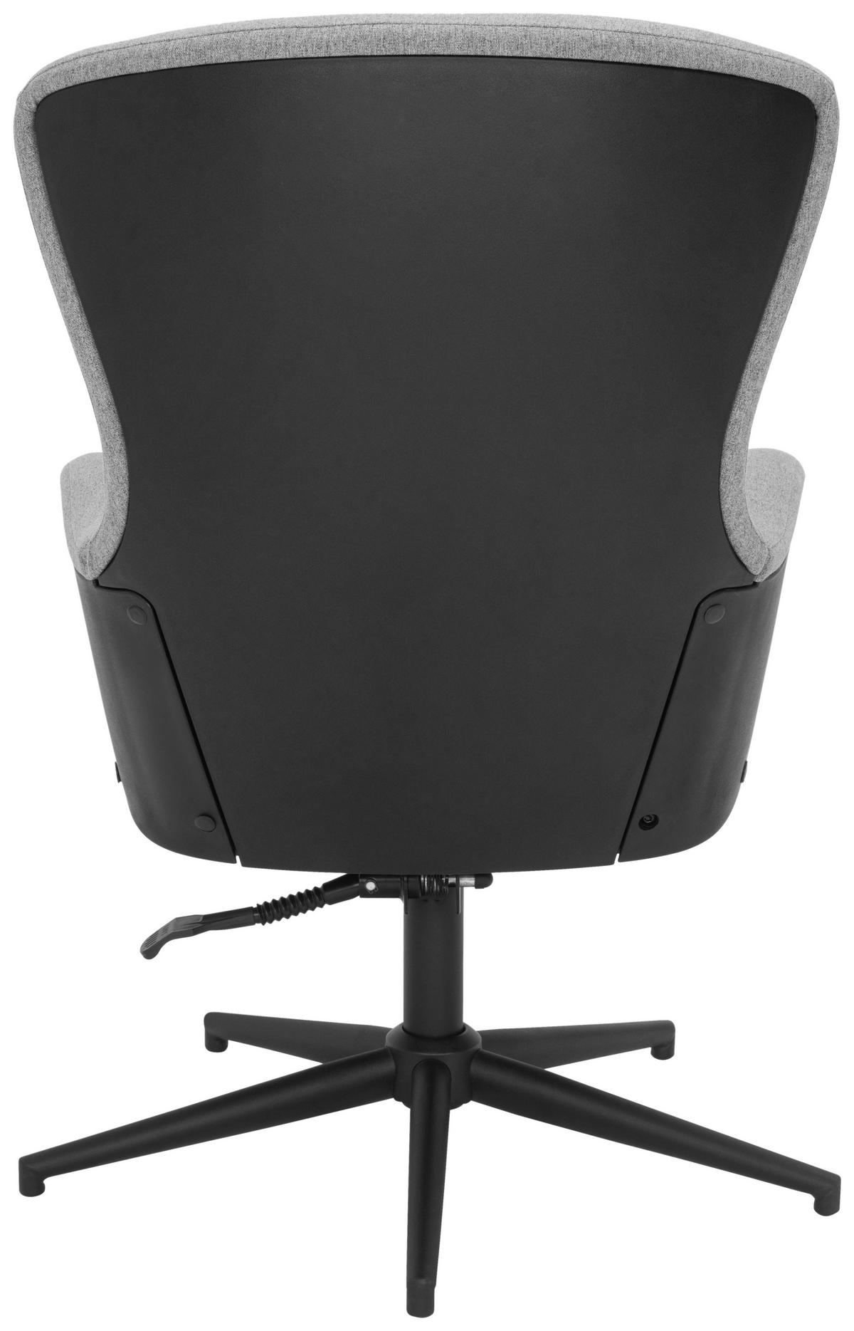 RELAXSESSEL Flachgewebe Hocker    - Schwarz/Grau, Design, Kunststoff/Textil (62/99/71cm) - MID.YOU