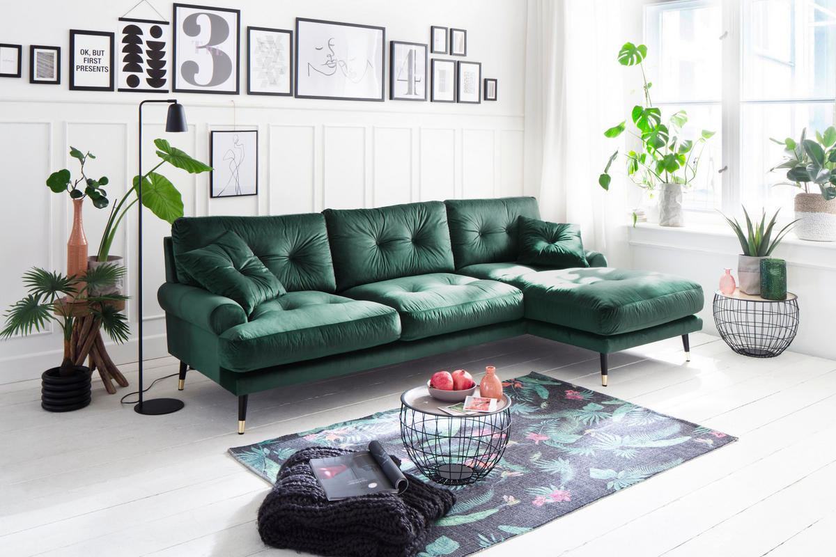 ECKSOFA Eckteil  TOKIO-2S.REC Grün  - Grün, MODERN, Holz/Textil (275/157cm) - MID.YOU