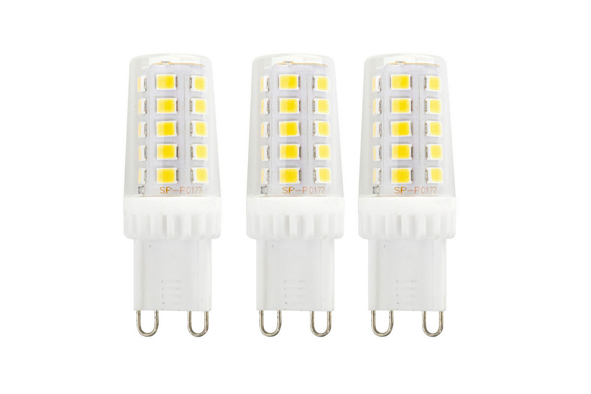 3-AS LED IZZÓ SZETT   3,5 W G9  - áttetsző/fehér, Basics, műanyag (1,6/4,9cm) - Boxxx