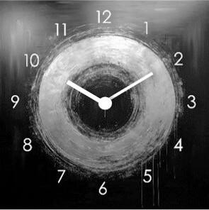 WANDUHR Schwarz, Goldfarben 30/30/3,1 cm  - Goldfarben/Schwarz, Basics, Glas (30/30/3,1cm) - Euroart