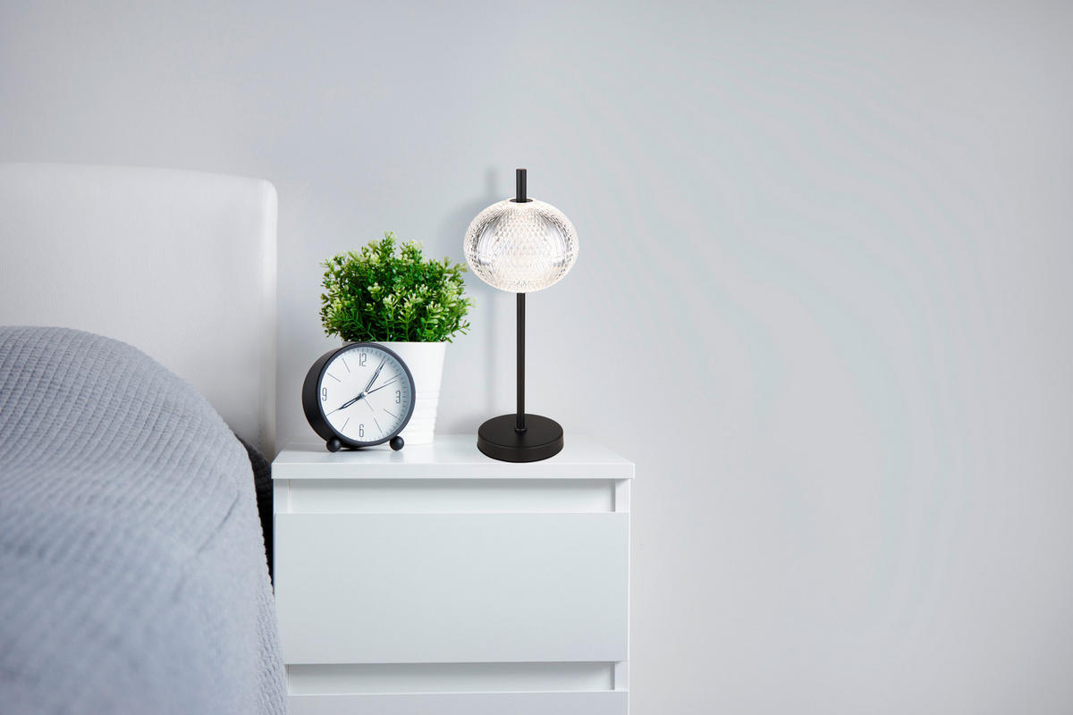 NAMIZNA LED-SVETILKA        15/40 cm       - črna/prozorno, Konvencionalno, kovina/umetna masa (15/40cm) - Globo