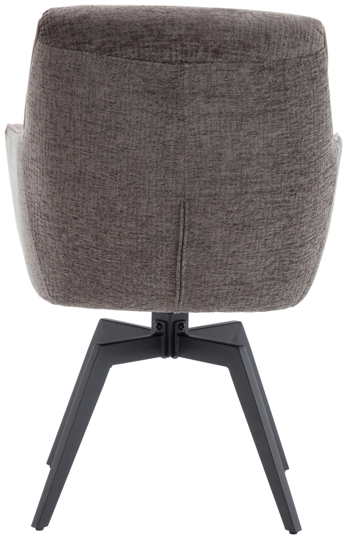 ARMLEHNSTUHL  in Eisen Chenille, Jacquard  - Schwarz/Grau, MODERN, Textil/Metall (62/92/68cm) - Livetastic