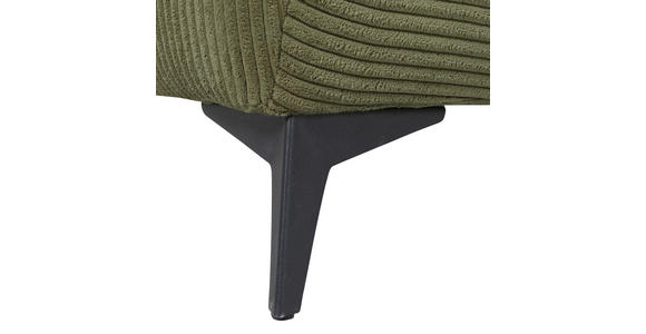 ECKSOFA Dunkelgrün Cord - Dunkelgrün/Schwarz, KONVENTIONELL, Textil/Metall (311/176cm) - Carryhome