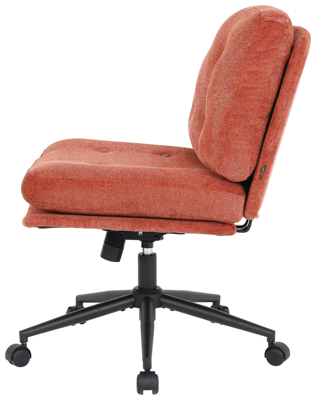 DREHSTUHL Mikrofaser Rot  - Rot/Schwarz, MODERN, Holz/Kunststoff (66/90/98/76cm) - MID.YOU