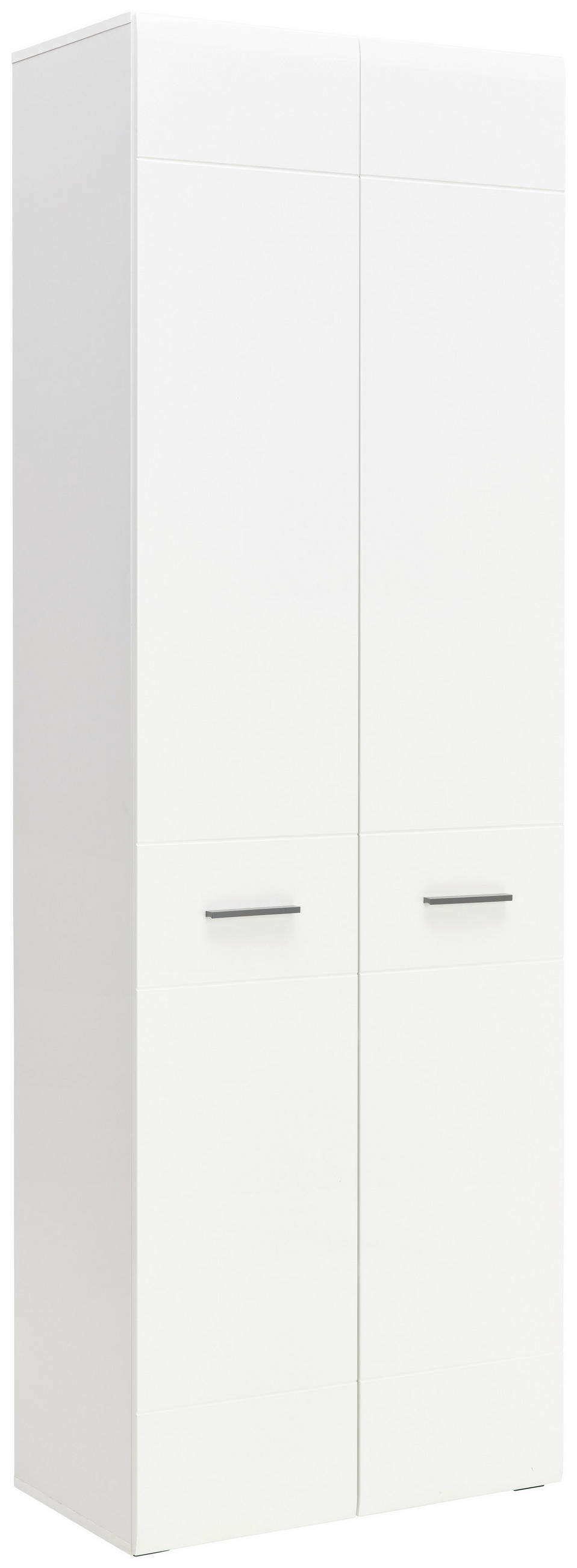 AKTENSCHRANK Anthrazit, Weiß, Weiß Hochglanz  - Weiß Hochglanz/Anthrazit, Basics, Holzwerkstoff (75/222,2/40cm) - MID.YOU