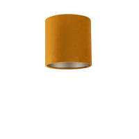 LEUCHTENSCHIRM Velour 20/18 cm  - Bernsteinfarben, Basics, Textil/Metall (20/18cm)