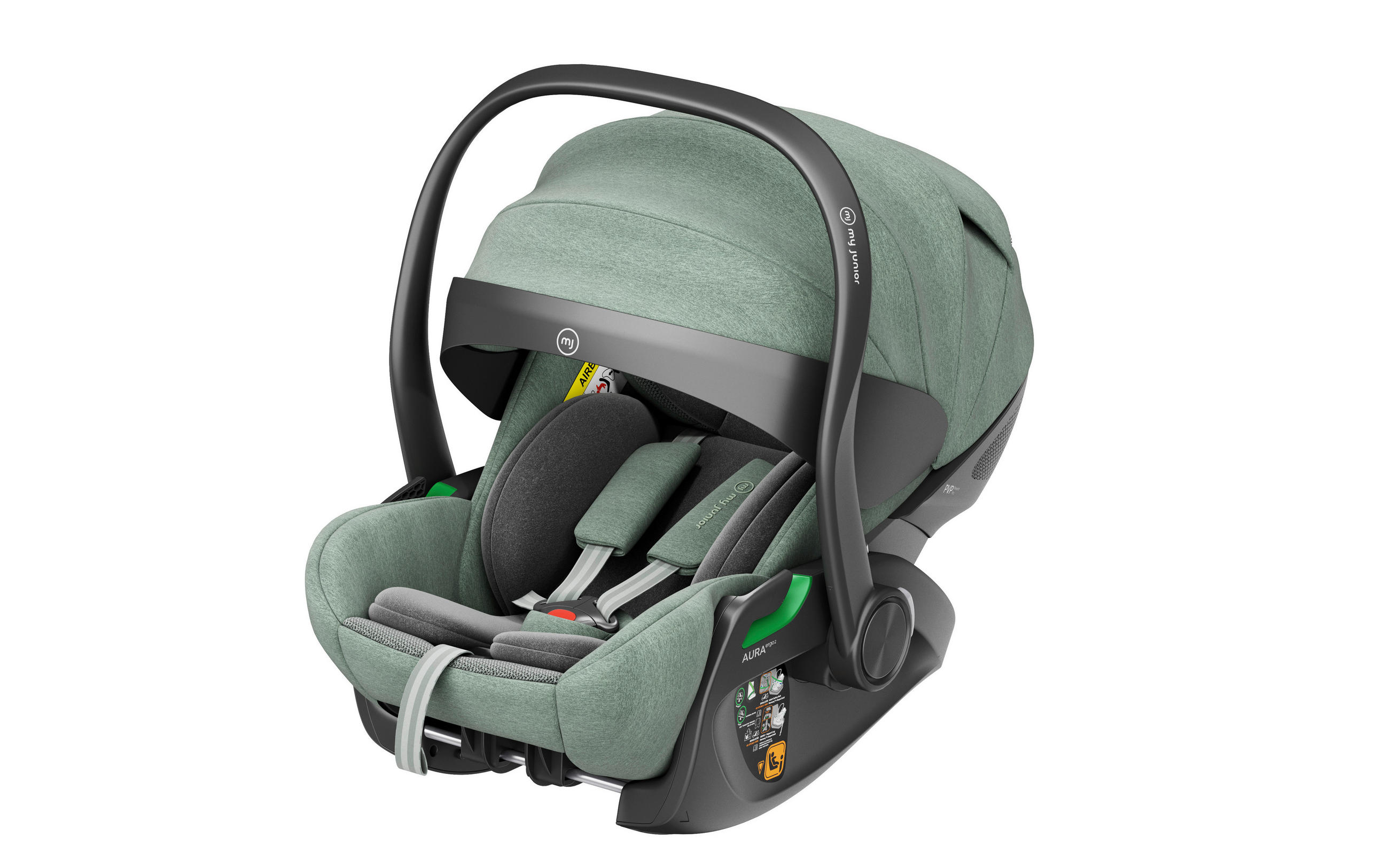 BABYSCHALE  My junior AURA ergo Black  - Grün, Basics, Kunststoff/Textil (67/44,5/57cm) - My Junior