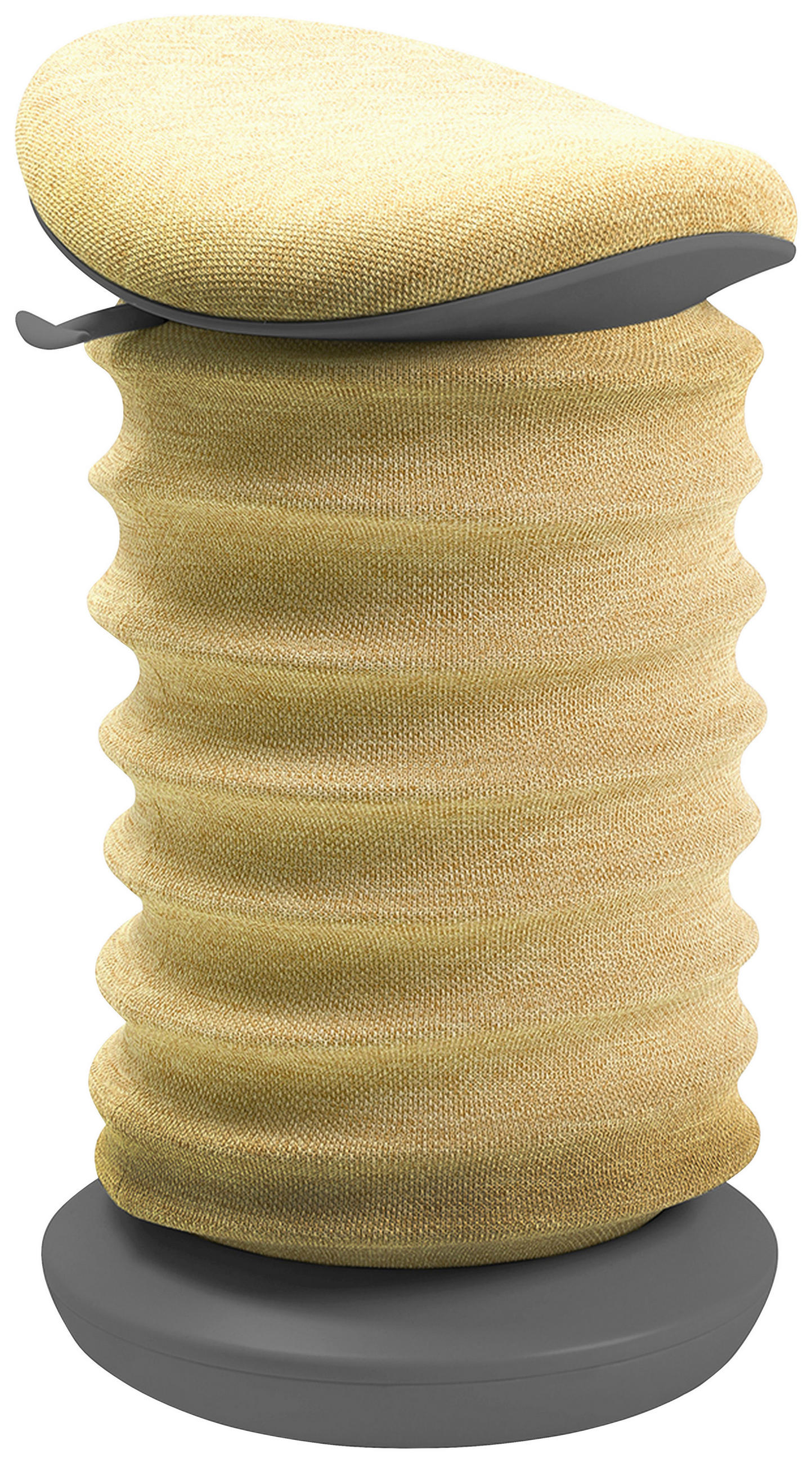 BÜROHOCKER Gelb, Grau  - Gelb/Grau, Design, Kunststoff/Textil (37,5/53-64/36cm) - Topstar