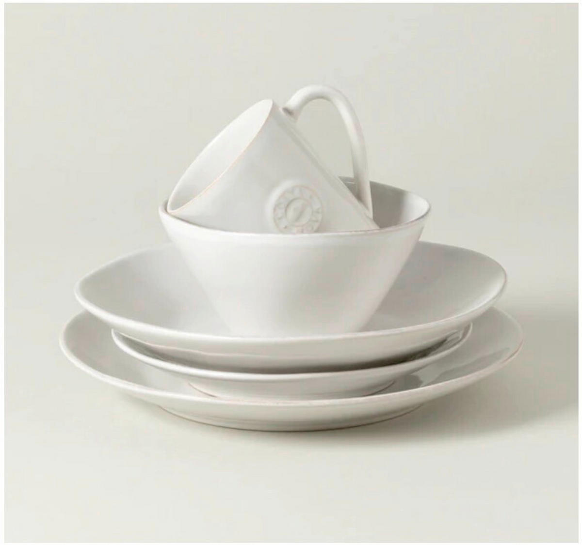 KOMBISERVICE NOVA 5-teilig  - Hellgrau, Basics, Keramik - Costa Nova