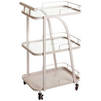 SERVIERWAGEN in Hellgrau  - Hellgrau, Design, Glas/Metall (35/45/79cm)