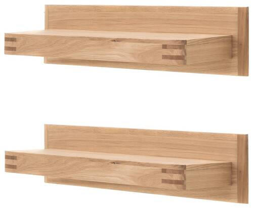 WANDBOARD Balkeneiche furniert, massiv Eichefarben  - Eichefarben, Design, Holz/Holzwerkstoff (90/20/25cm) - Livetastic