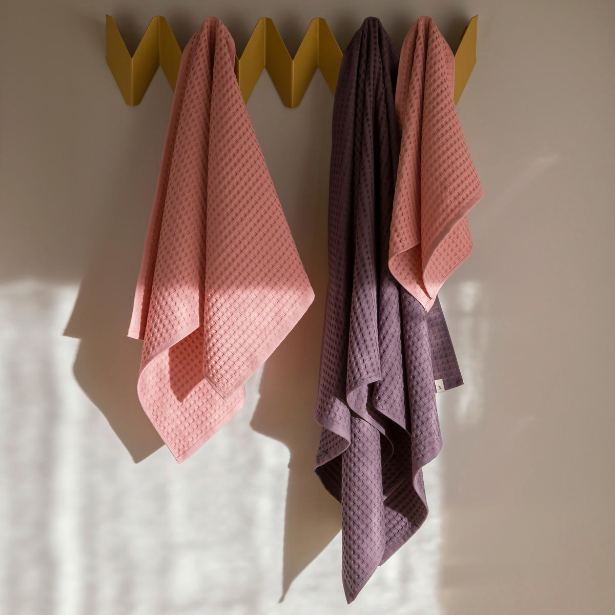 DUSCHTUCH PIQUEE 70/140 cm  - Beige, Basics, Textil (70/140cm) - Moeve