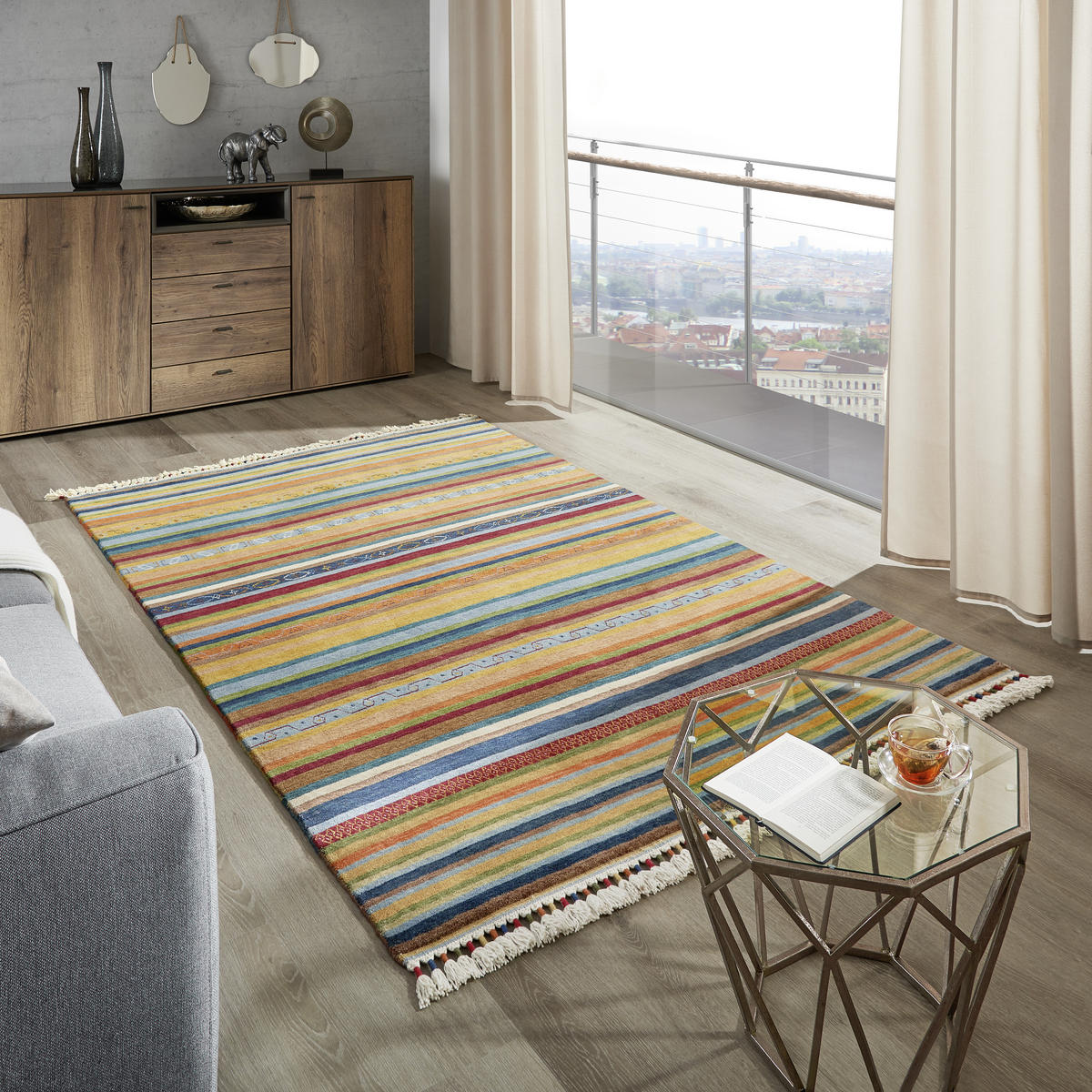 ORIENTÁLNÍ KOBEREC, 200/300 cm, vícebarevná - vícebarevná, Lifestyle, textil (200/300cm) - Cazaris