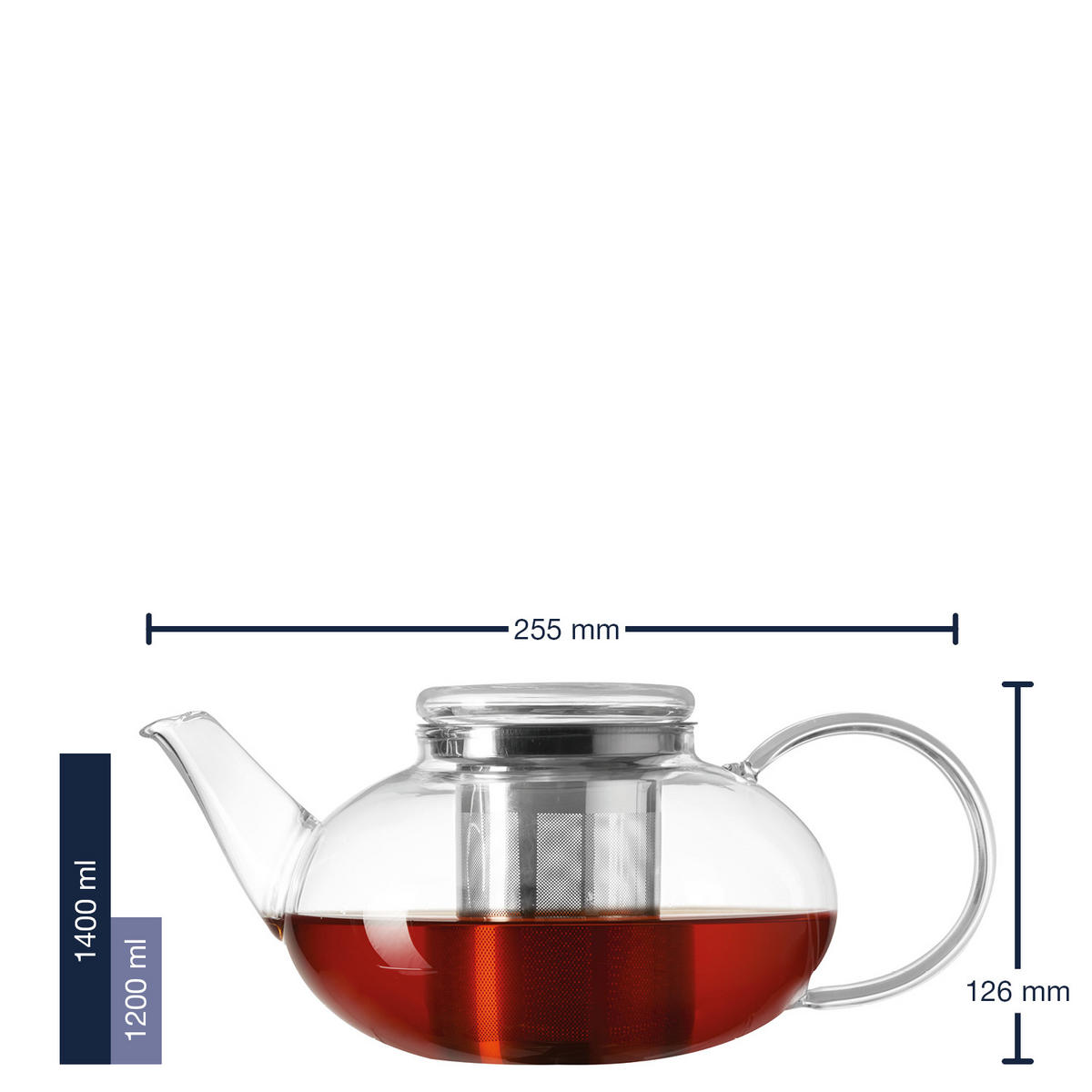 TEEKANNE Moon  - Basics, Glas (1200ml) - Leonardo