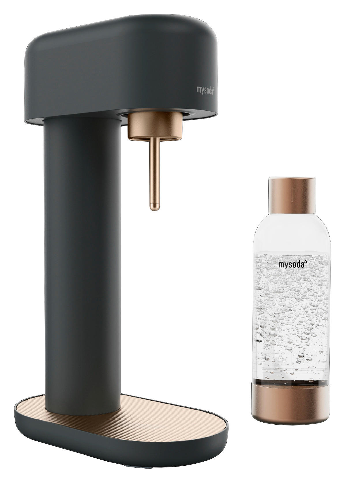 WASSERSPRUDLER RUBY 2 BLACK/COPPER  - Roségold/Schwarz, Basics, Metall (24/14/41cm) - mysoda
