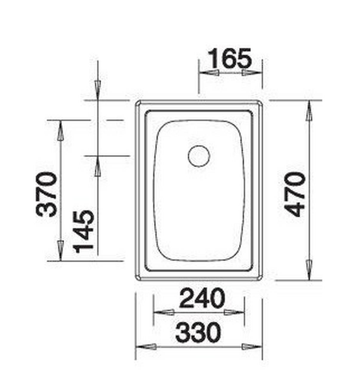 SPÜLE 501067  - Edelstahlfarben, Basics, Metall (33/15,9/47cm) - Blanco