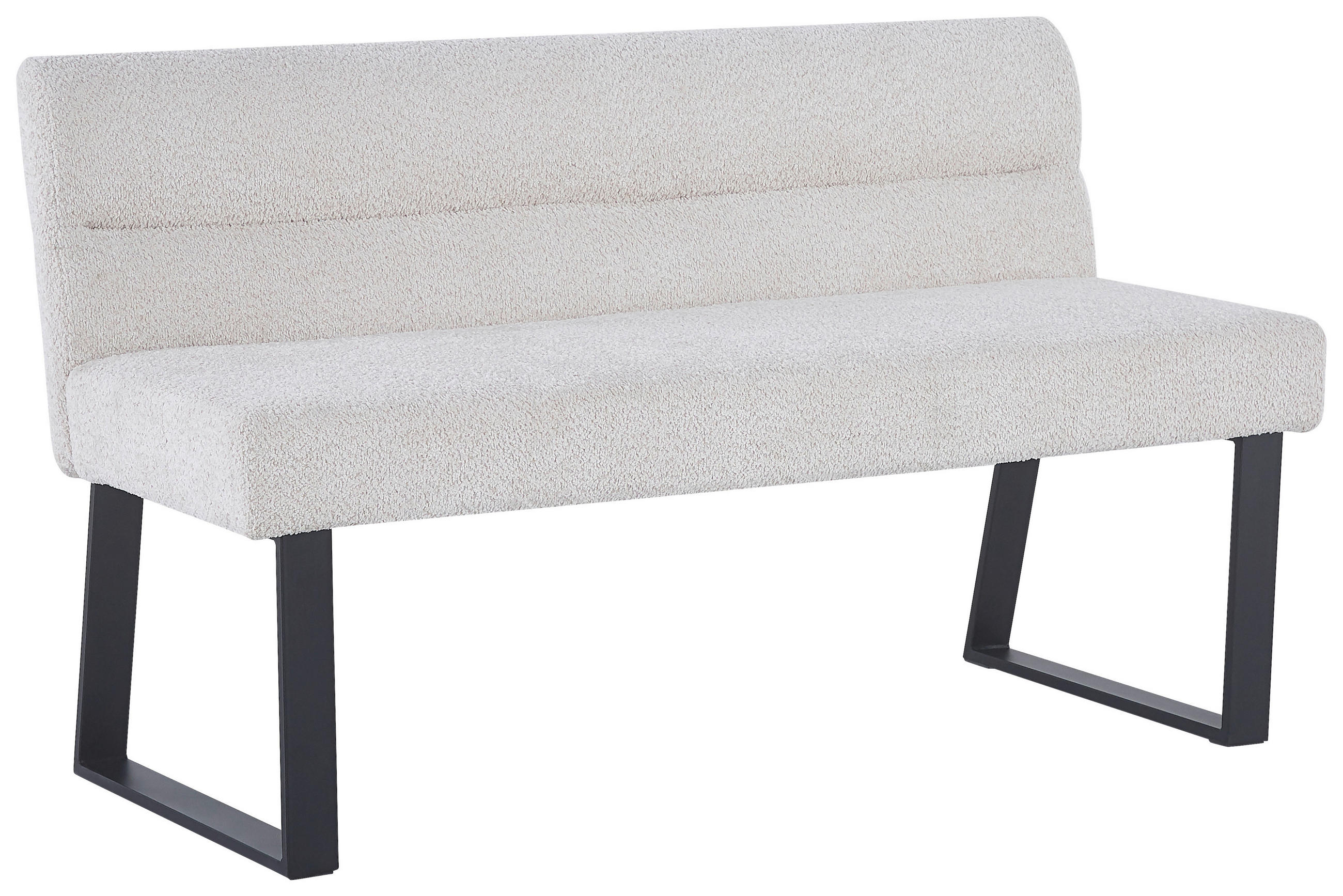 SITZBANK in Metall, Textil Beige  - Beige/Schwarz, KONVENTIONELL, Textil/Metall (140/83/61cm) - MID.YOU