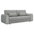 SCHLAFSOFA in Cord, Feincord Hellgrau  - Hellgrau/Schwarz, KONVENTIONELL, Kunststoff/Textil (240/83/116cm) - Carryhome