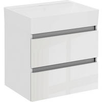 WASCHTISCHKOMBI 61,5 cm  - Schwarz/Weiß, MODERN, Keramik/Holzwerkstoff (61,5cm) - Voleo