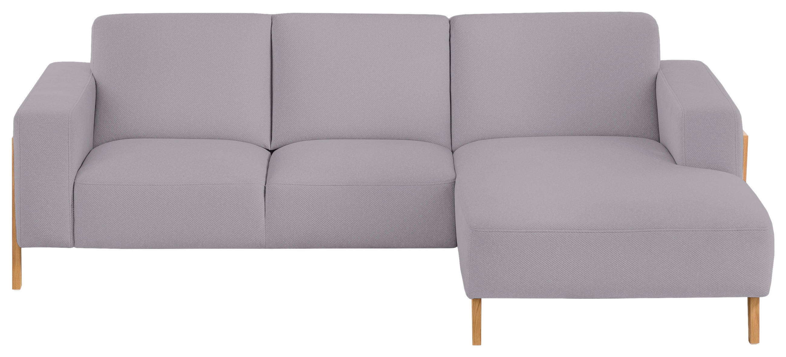 ECKSOFA in Struktur Flieder  250/163 cm  - Eichefarben/Flieder, Design, Holz/Textil (250/163cm) - Stylife