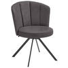 STUHL drehbar Mikrofaser Anthrazit  - Anthrazit, Design, Textil/Metall (62/83/64cm) - Venjakob